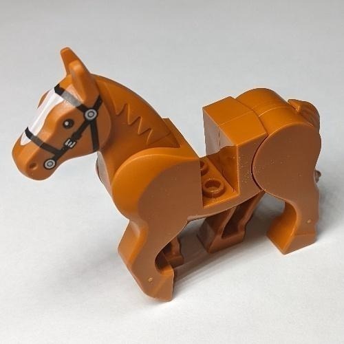 [qkqk] 全新現貨 LEGO 10305 10352c01pb08 紅橘馬 馬 樂高動物系列