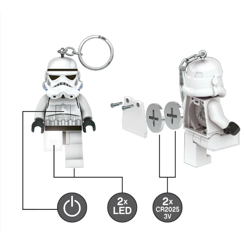 QKQK / 全新現貨 LEGO 風暴兵 白兵 LED 發光鑰匙圈 送禮禮物 樂高鑰匙圈系列-細節圖4
