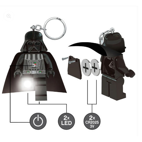 QKQK / 全新現貨 LEGO 黑武士 達斯維達 LED發光鑰匙圈 送禮禮物 樂高鑰匙圈系列-細節圖2