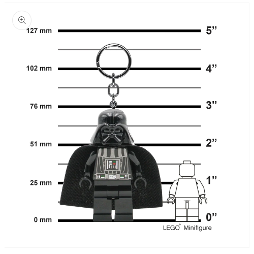 QKQK / 全新現貨 LEGO 黑武士 達斯維達 LED發光鑰匙圈 送禮禮物 樂高鑰匙圈系列-細節圖5