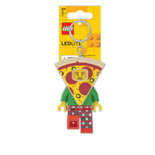 [qkqk] 全新現貨 LEGO 披薩人 LED 發光鑰匙圈 送禮禮物 樂高鑰匙圈系列