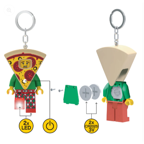 QKQK / 全新現貨 LEGO 披薩人 LED 發光鑰匙圈 送禮禮物 樂高鑰匙圈系列-細節圖4