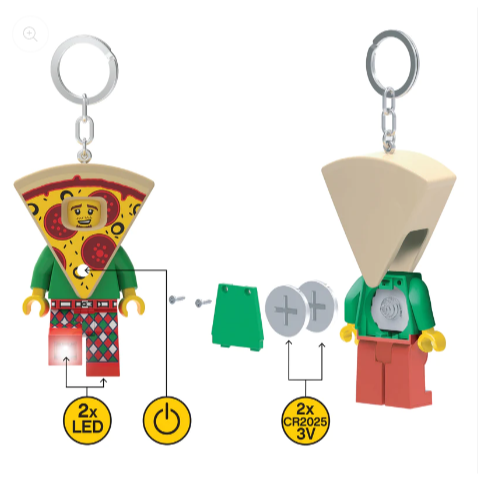 [qkqk] 全新現貨 LEGO 披薩人 LED 發光鑰匙圈 送禮禮物 樂高鑰匙圈系列-細節圖4