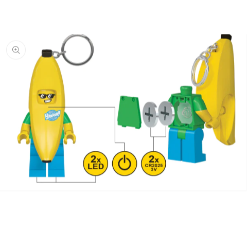 QKQK / 全新現貨 LEGO 香蕉人 LED發光鑰匙圈 送禮禮物 樂高鑰匙圈系列-細節圖5
