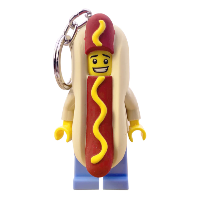 QKQK / 全新現貨 LEGO 熱狗人 LED 發光鑰匙圈 送禮禮物 樂高鑰匙圈系列-細節圖2