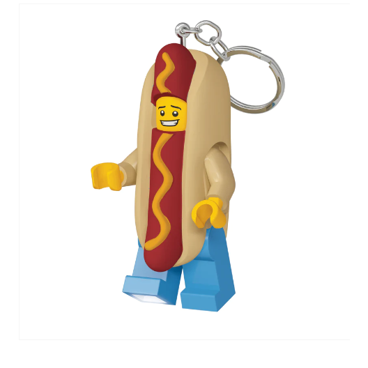 QKQK / 全新現貨 LEGO 熱狗人 LED 發光鑰匙圈 送禮禮物 樂高鑰匙圈系列-細節圖3