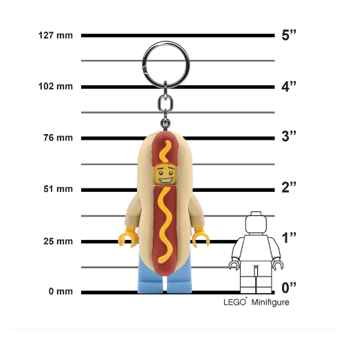 [qkqk] 全新現貨 LEGO 熱狗人 LED 發光鑰匙圈 送禮禮物 樂高鑰匙圈系列-細節圖4