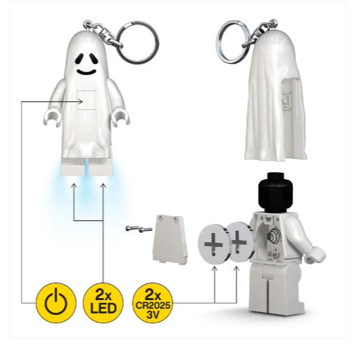 QKQK / 全新現貨 LEGO 幽靈 LED 發光鑰匙圈 送禮禮物 樂高鑰匙圈系列-細節圖6
