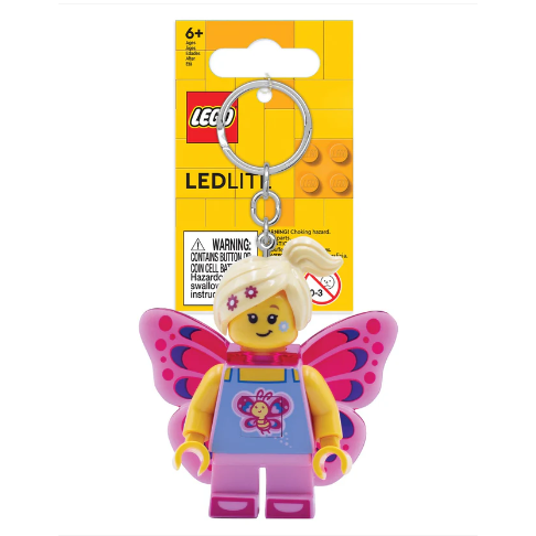 [qkqk] 全新現貨 LEGO 蝴蝶女孩 LED發光鑰匙圈 送禮禮物 樂高鑰匙圈系列