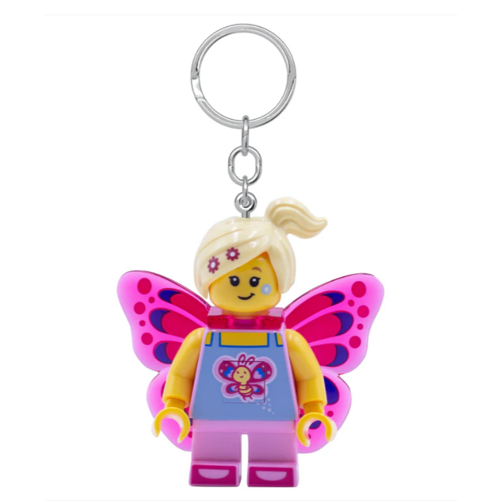 QKQK / 全新現貨 LEGO 蝴蝶女孩 LED發光鑰匙圈 送禮禮物 樂高鑰匙圈系列-細節圖3