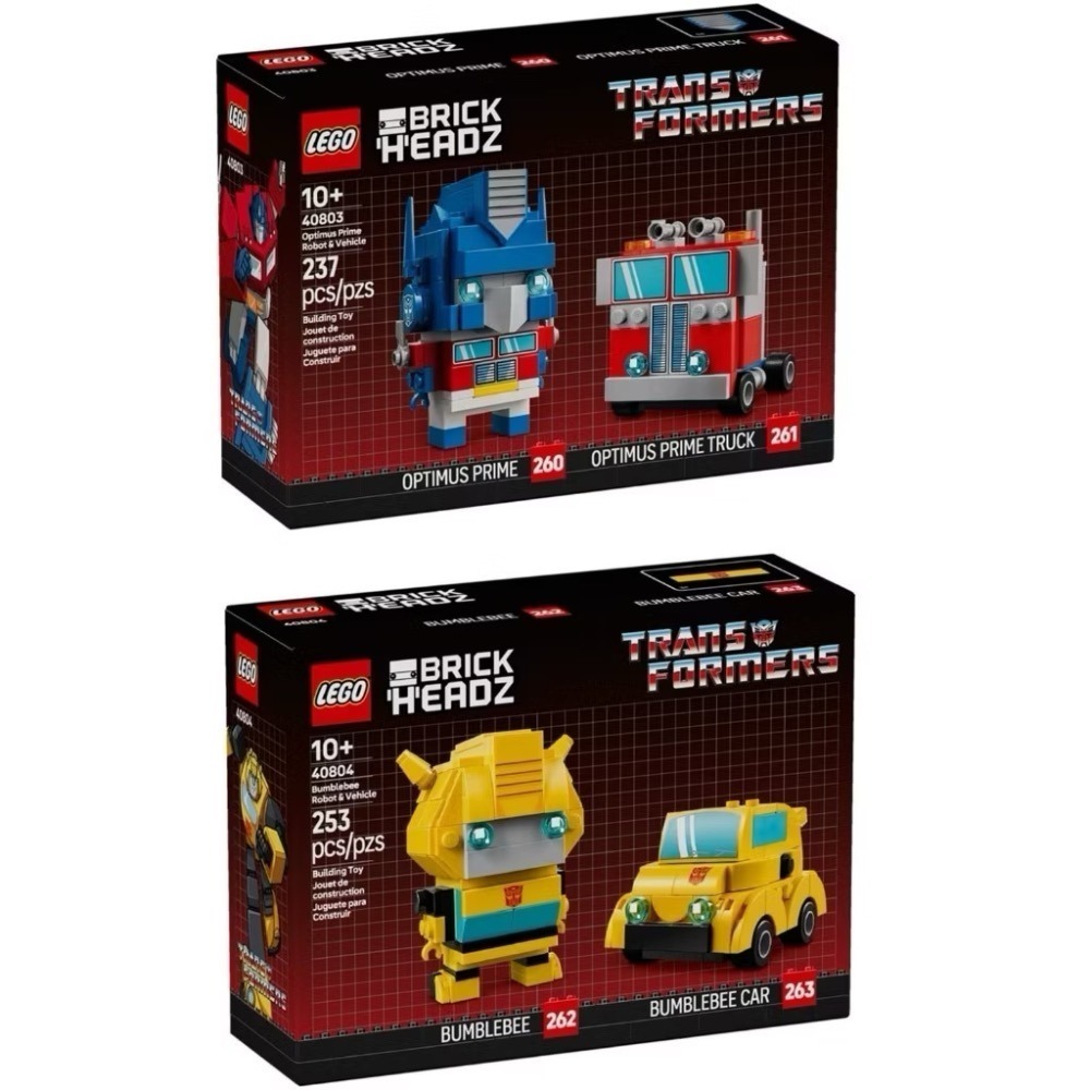 QKQK / 全新現貨 開發票  LEGO 40803 &40804 變形金剛 樂高大頭系列-規格圖1