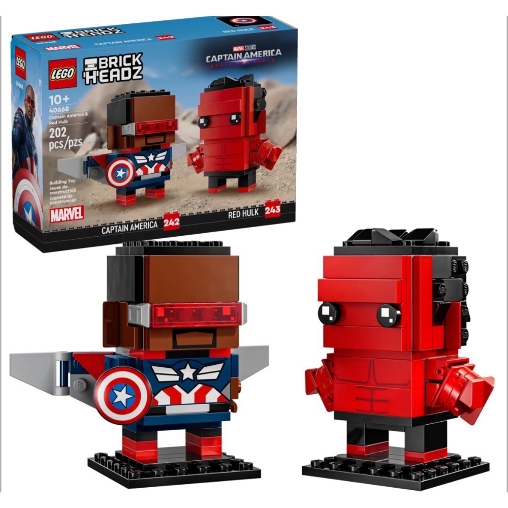 QKQK /  全新現貨 開發票 LEGO 「40668 美國隊長和紅浩克」 樂高大頭系列-細節圖3