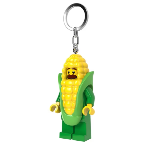 QKQK / 全新現貨 LEGO 玉蜀黍人 LED發光鑰匙圈 手電筒 樂高鑰匙圈系列-細節圖2