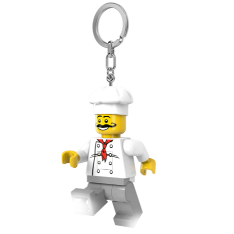 QKQK / 全新現貨 LEGO 廚師 LED發光鑰匙圈 手電筒 樂高鑰匙圈系列-細節圖3