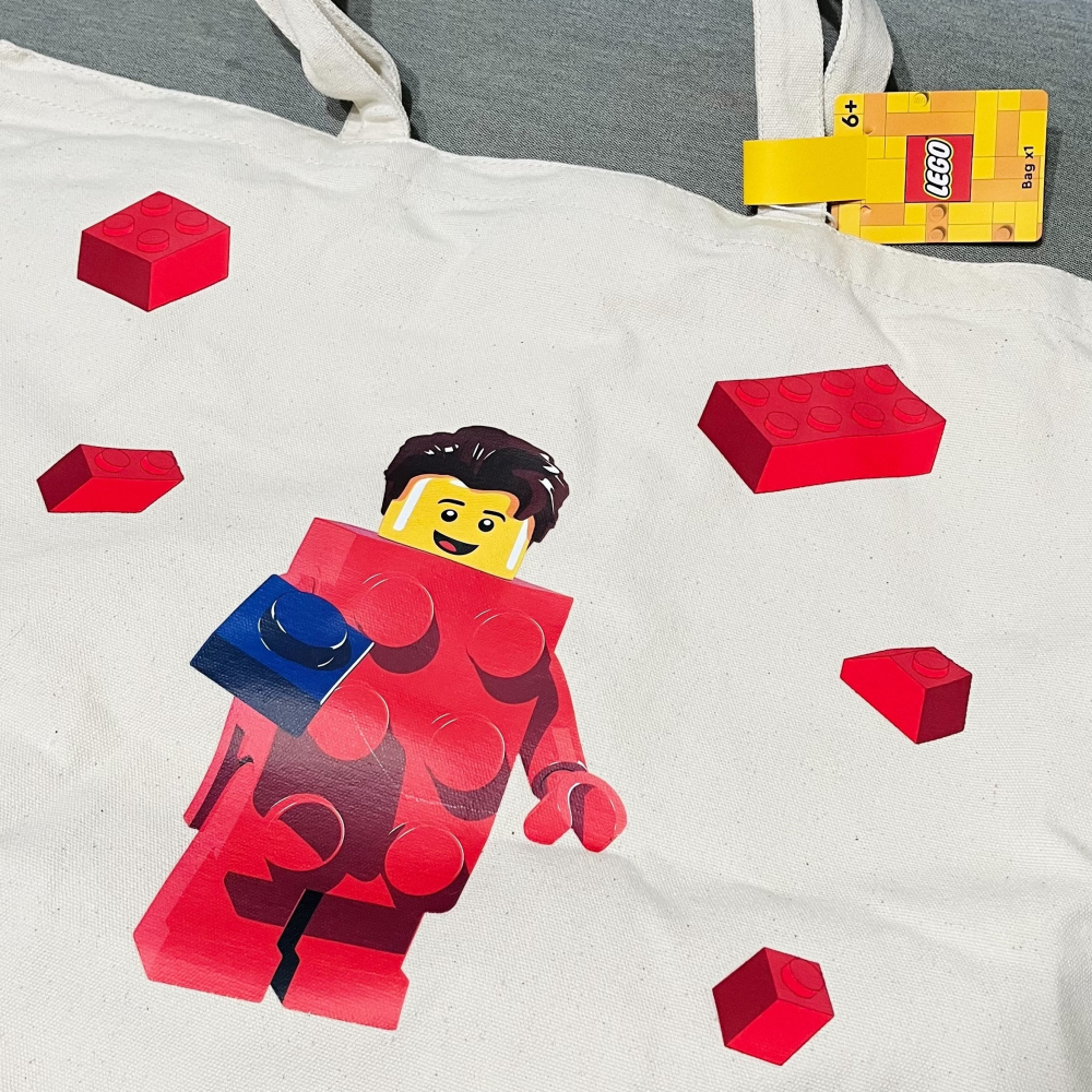 QKQK / 全新現貨 開發票 LEGO 108208 紅色人偶帆布袋 樂高周邊系列-細節圖2