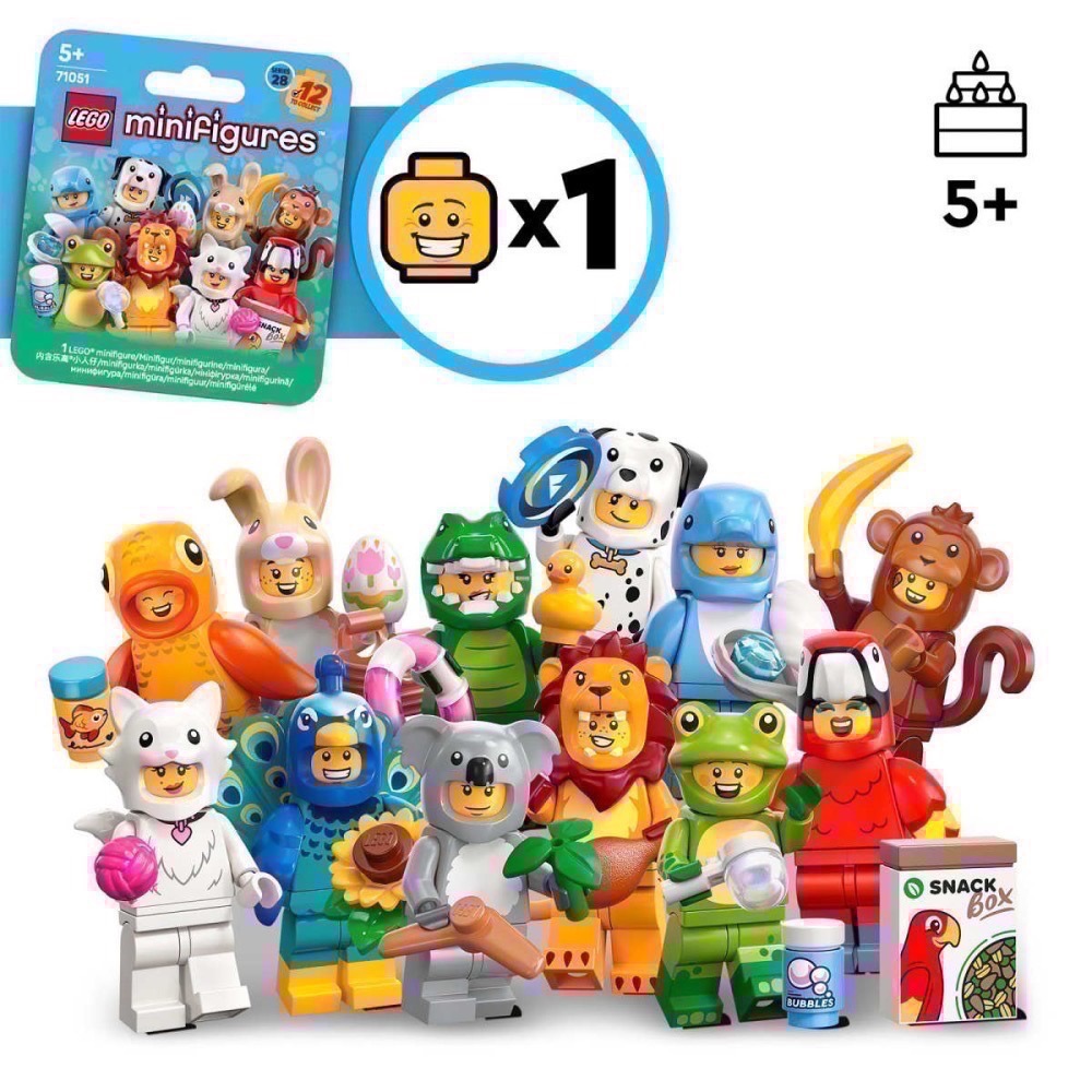 ❗️外盒未拆 現貨速出❗️開發票 LEGO 71051 動物人偶包 一套 第28代 樂高人偶抽抽樂系列 / QKQK-細節圖2