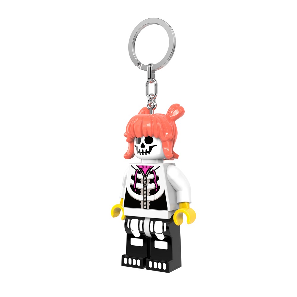 QKQK / 全新現貨 LEGO 骷髏女孩 LED 發光鑰匙圈 送禮禮物 樂高鑰匙圈系列-細節圖2