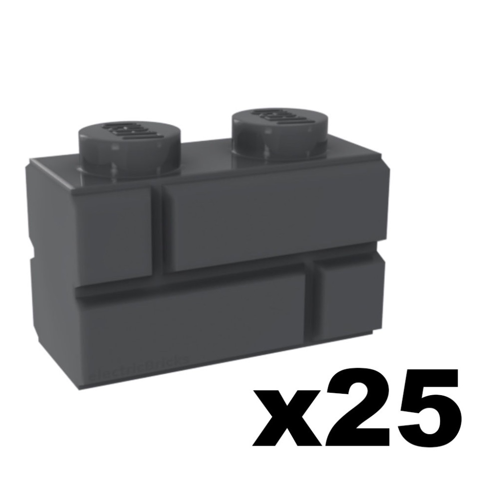 QKQK / 全新現貨 開發票 LEGO 98283 深灰色 磚型磚 磚牆 城堡磚 樂高零件系列-規格圖2