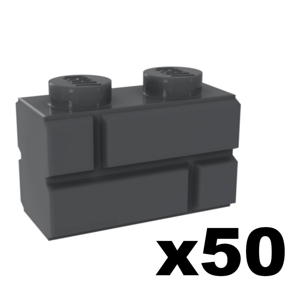 QKQK / 全新現貨 開發票 LEGO 98283 深灰色 磚型磚 磚牆 城堡磚 樂高零件系列-規格圖2