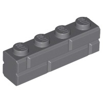 QKQK / 全新現貨 開發票 LEGO 15533 深灰色 1x4 磚型磚 磚牆 城堡磚 樂高零件系列-細節圖2