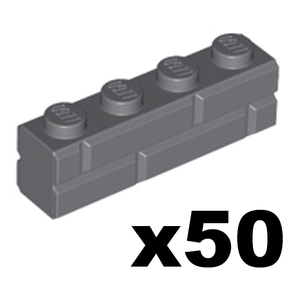 QKQK / 全新現貨 開發票 LEGO 15533 深灰色 1x4 磚型磚 磚牆 城堡磚 樂高零件系列-規格圖2