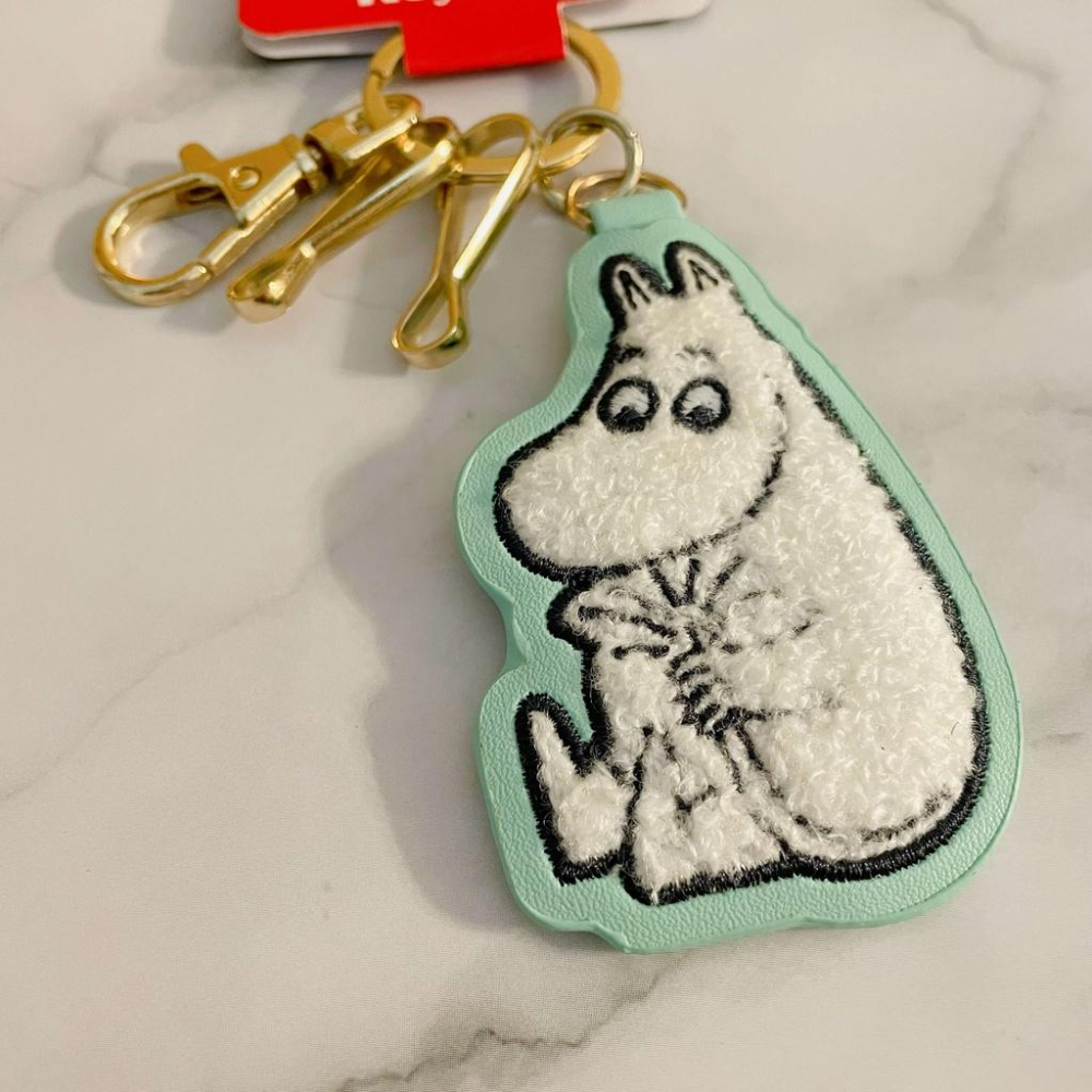 ||現貨||日貨 嚕嚕米 MOOMIN 姆明 刺繡 皮革 皮質 吊飾 鑰匙圈 絨毛-細節圖2