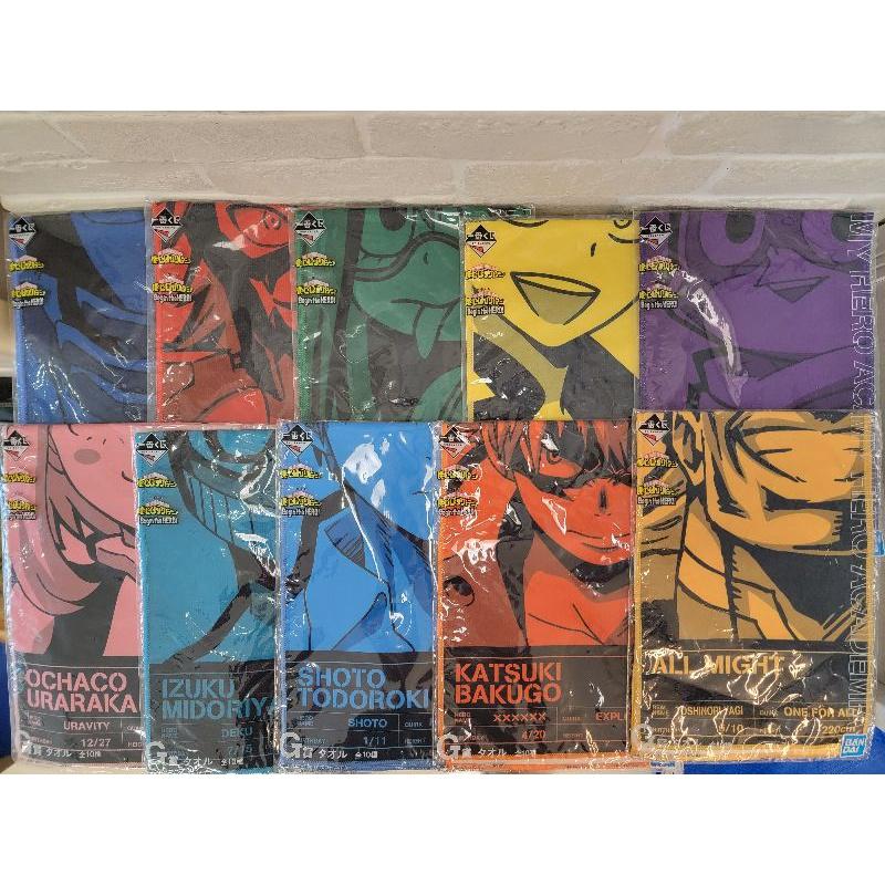 我的英雄學院 一番賞 長毛巾 方毛巾 全套-細節圖2