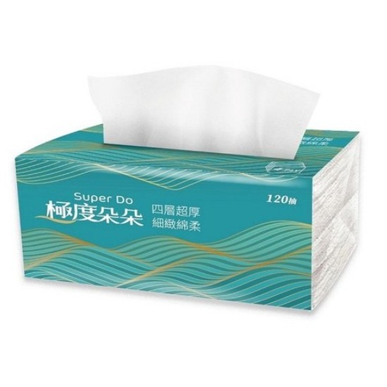 Super Do 極度朵朵 4層超厚柔抽取式花紋家用紙 120抽 24包 1袋 【超取上限1袋】-細節圖4