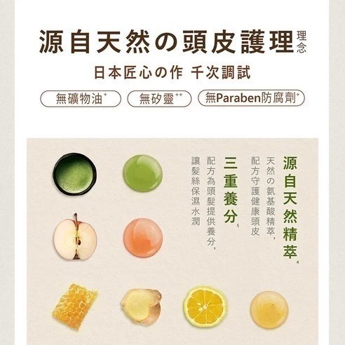 HAIR RECIPE 髮的食譜 蘋果生薑 綠茶柚子 奇異果無花果 蜂蜜石榴 洗髮精 洗髮乳 潤髮乳 530ml/瓶-細節圖3