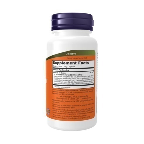 NOW Foods Probiotic-10 250億益生菌素食膠囊 100顆 × 1罐-細節圖2
