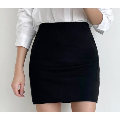 Today&Look女款鬆緊日常迷你裙 均碼(迷你款裙長 38cm) 黑色-細節圖5