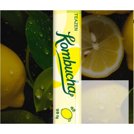 TEAZEN 茶禪 康普茶沖泡飲 檸檬口味 添加12種乳酸菌和益生元 粉末條狀獨立小包裝 冰水即溶 5g 30條 1盒-細節圖5