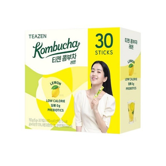 TEAZEN 茶禪 康普茶沖泡飲 檸檬口味 添加12種乳酸菌和益生元 粉末條狀獨立小包裝 冰水即溶 5g 30條 1盒-細節圖7