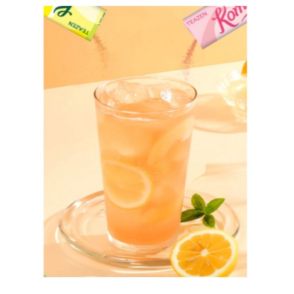 TEAZEN 茶禪 康普茶沖泡飲 檸檬口味 添加12種乳酸菌和益生元 粉末條狀獨立小包裝 冰水即溶 5g 30條 1盒-細節圖9