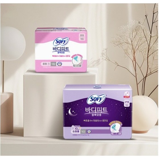 韓版 SOFY 蘇菲 Body Fit服貼蝶翼型衛生棉 小型(21cm)中型(26cm)大型(29cm) 16片/包-細節圖5