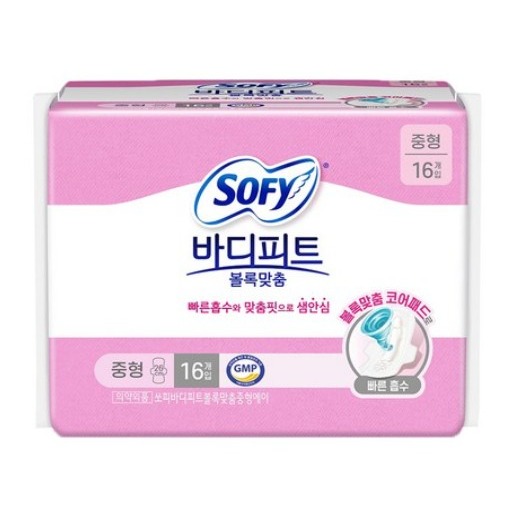 韓版 SOFY 蘇菲 Body Fit服貼蝶翼型衛生棉 小型(21cm)中型(26cm)大型(29cm) 16片/包-規格圖6