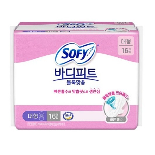 韓版 SOFY 蘇菲 Body Fit服貼蝶翼型衛生棉 小型(21cm)中型(26cm)大型(29cm) 16片/包-規格圖6