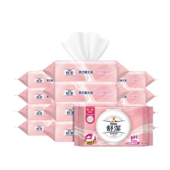 Kleenex 舒潔 女性濕式衛生紙 40張/包 #濕紙巾-細節圖2