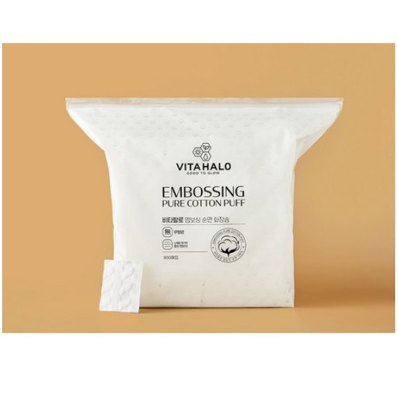 VITAHALO 壓紋化妝棉 800片 1包-細節圖3