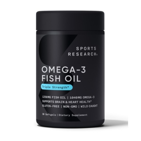 SPORTS RESEARCH 阿拉斯加鱈魚Omega-3魚油三倍增強軟膠囊 180顆 1罐-規格圖3