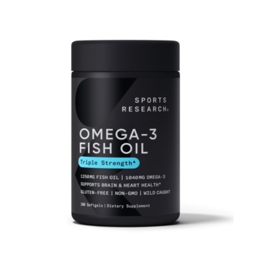 SPORTS RESEARCH 阿拉斯加鱈魚Omega-3魚油三倍增強軟膠囊 180顆 1罐-規格圖3