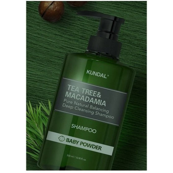 KUNDAL 昆黛爾 茶樹澳洲堅果控油清爽洗髮露 洗髮精 Baby Powder 1.058L 1瓶-細節圖4