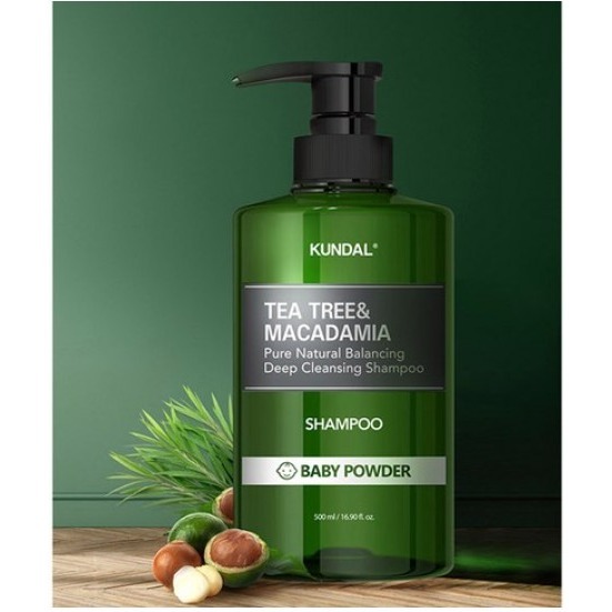 KUNDAL 昆黛爾 茶樹澳洲堅果控油清爽洗髮露 洗髮精 Baby Powder 1.058L 1瓶-細節圖5