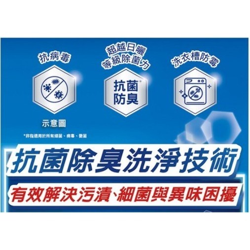 Attack 一匙靈 台灣公司貨 抗菌EX強力消臭洗衣精 2.4kg 1桶-細節圖3