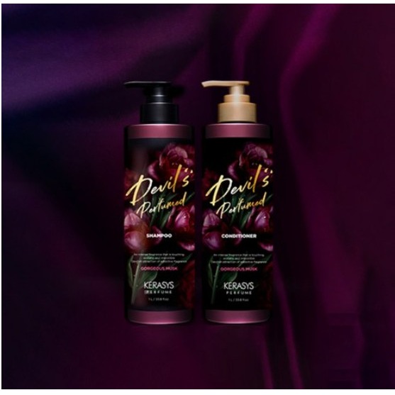 KERASYS 可瑞絲 香氛洗髮精 華麗麝香 1L+潤髮乳1L 1套 午夜幻想香氛洗髮精 1L+護髮乳 1L 1組-細節圖2