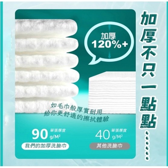 minaier 羋奈兒 懸掛式洗臉巾 加大面積設計 雙面設計 乾濕兩用 200mm x 200mm 160抽/包-細節圖6