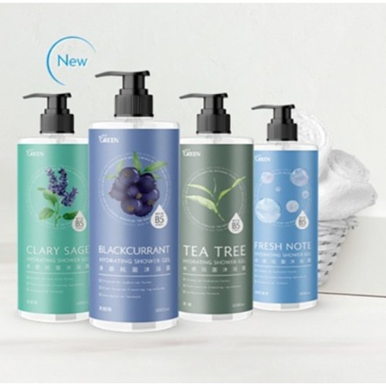 GREEN 綠的 水感抗菌沐浴露 黑醋栗 鼠尾草 清新海洋 茶樹 1L 1瓶 #沐浴乳 ｜超取限重4瓶｜-細節圖3