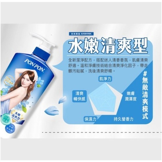 澎澎沐浴乳 亮澤滋潤型 煥膚亮白型 微涼爽膚型 鎖水抗菌型 倍潤保濕型 漾采緊緻型 美白玫瑰香氛 水嫩清爽型 1.5L-規格圖9