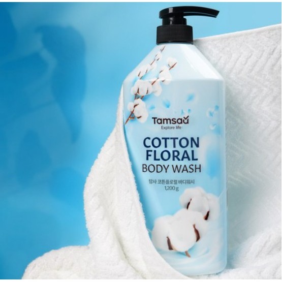 Tamsaa 溫和沐浴乳 棉花香 1.2kg 1瓶 ｜超取上限4瓶｜-細節圖2
