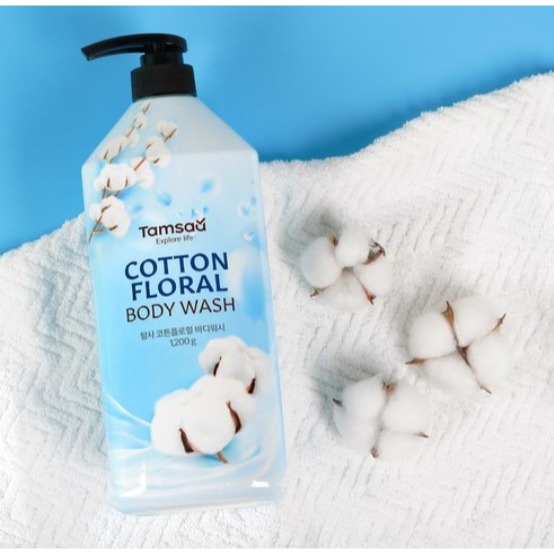 Tamsaa 溫和沐浴乳 棉花香 1.2kg 1瓶 ｜超取上限4瓶｜-細節圖4